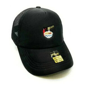 Ramen Soup Mesh Trucker Snapback (Black)